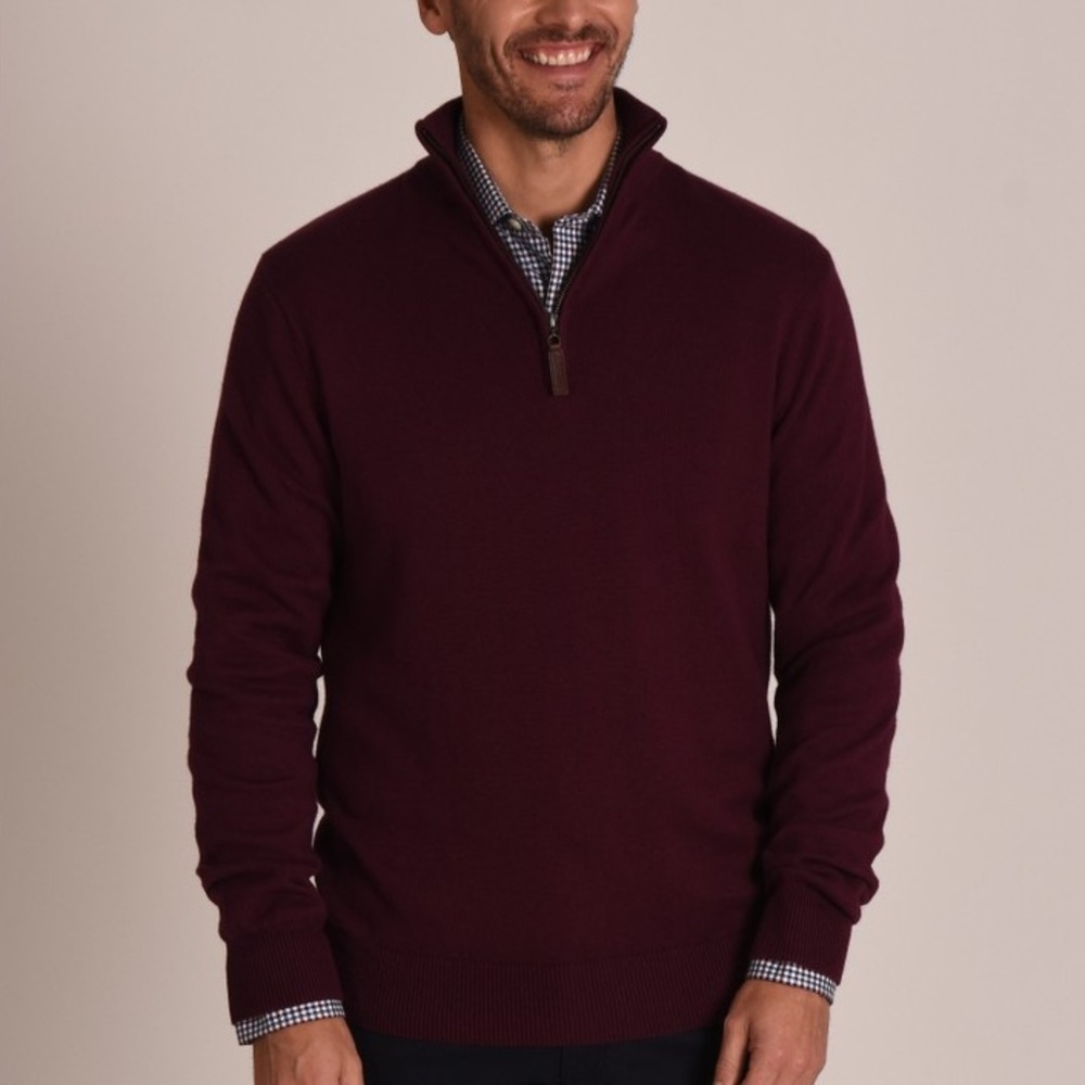 NWT J.Crew 100% Lambswool 1/4 Zip Pullover Sweater
